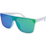 Ollie Premium Polarised Shield Sunglasses - White Green